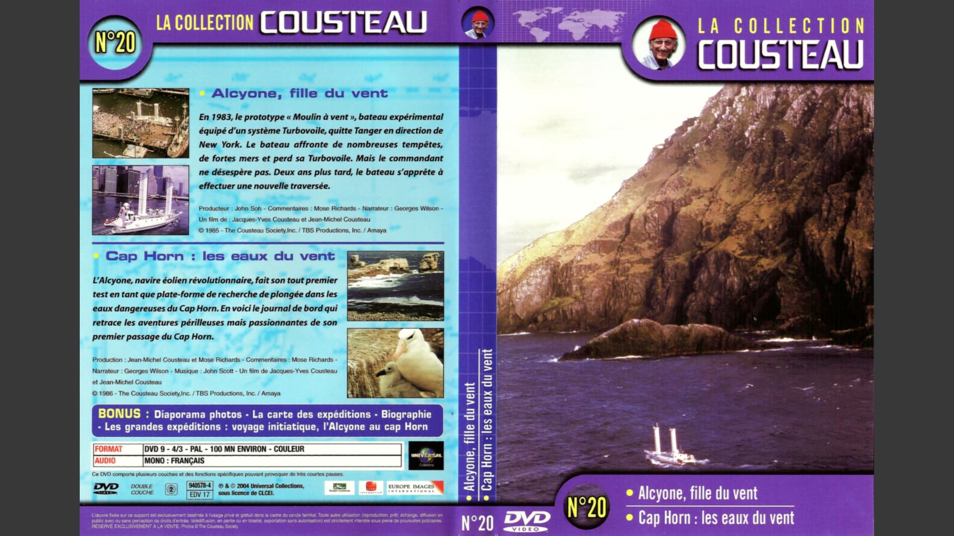 La collection Cousteau N°20 | Alcyone: fille du vent | Cap Horn : les eaux du vent