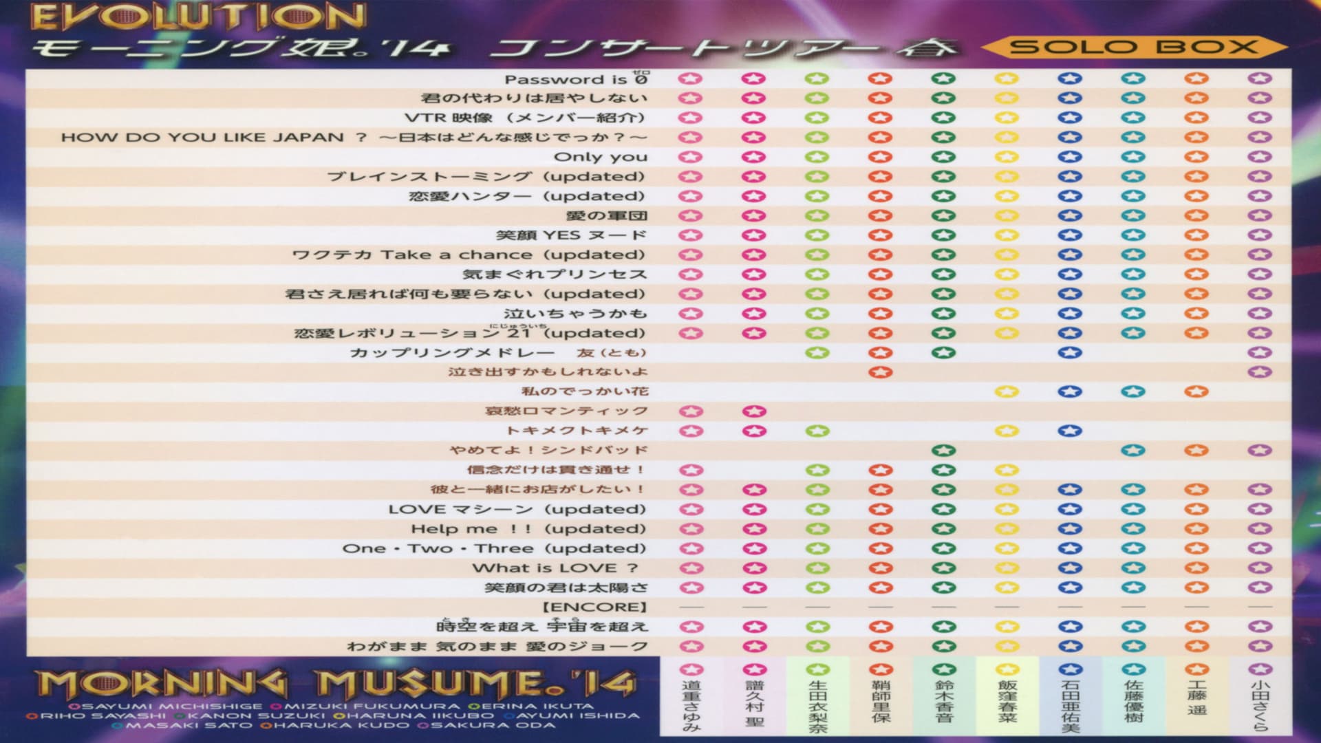 モーニング娘。’14 コンサートツアー 2014春 Solo 道重さゆみ ～エヴォリューション～