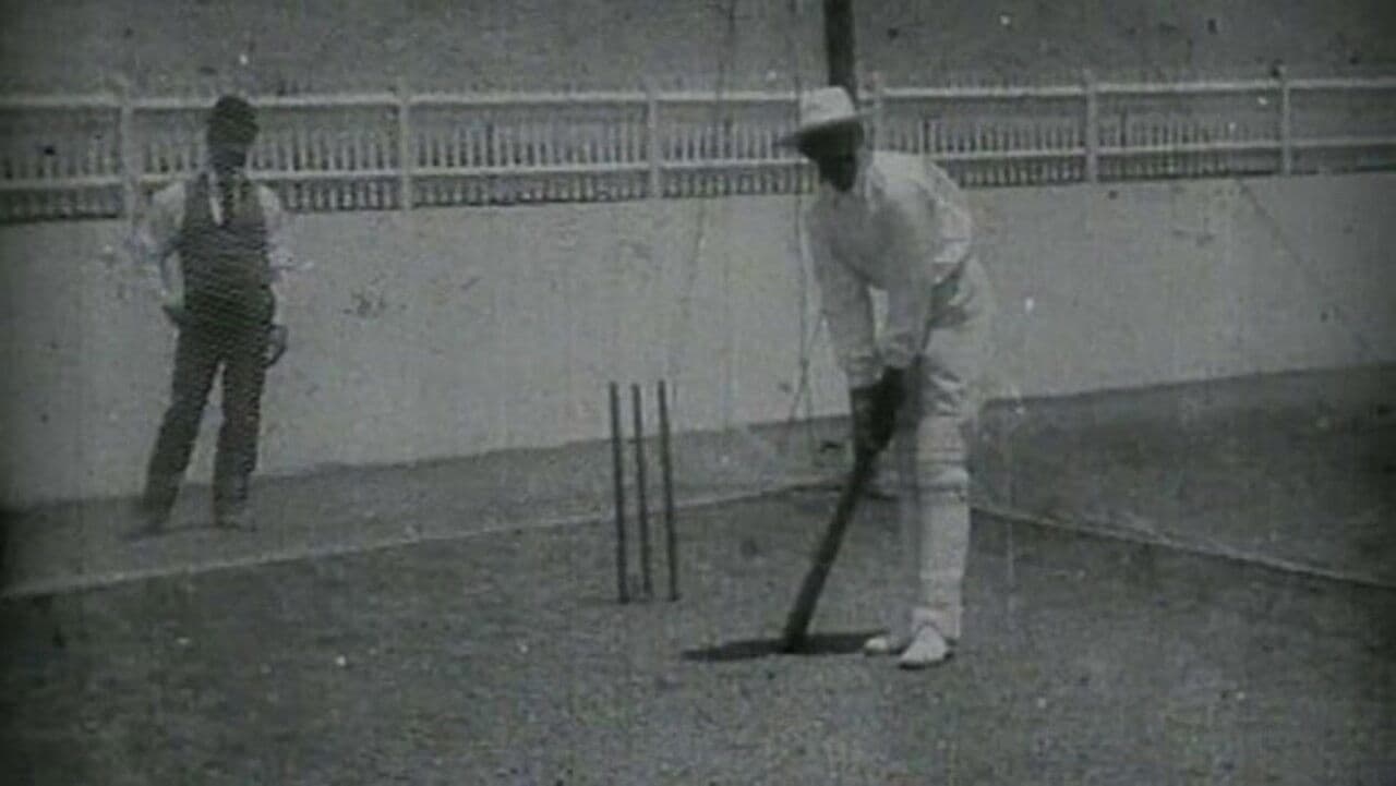 Prince Ranjitsinhji Practising Batting in the Nets