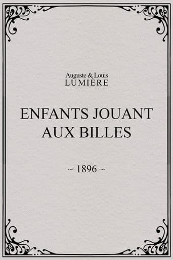 Enfants jouant aux billes