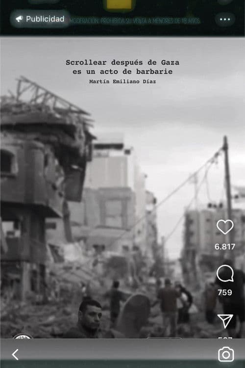 Scrollear después de gaza es un acto de barbarie