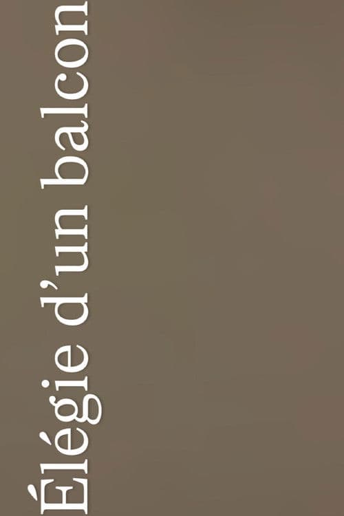 Élégie d’un Balcon