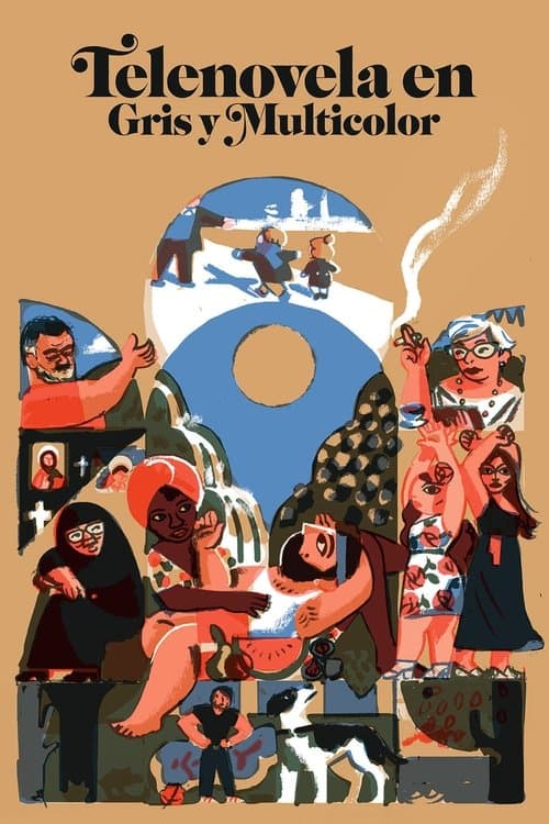 Telenovela en gris y multicolor