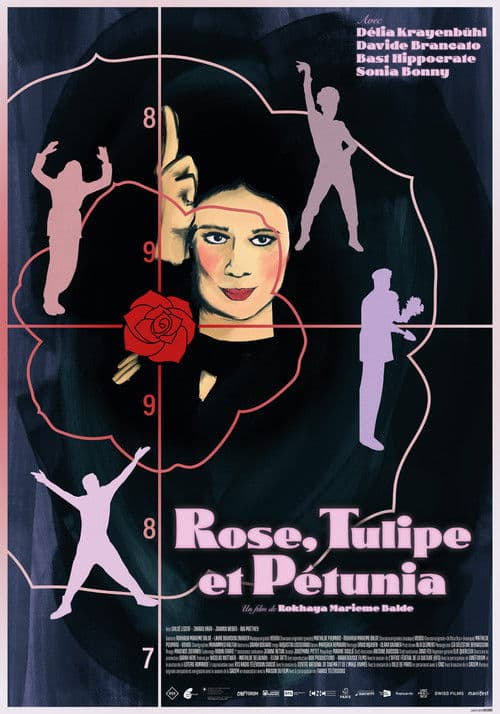 Rose, tulipe et pétunia